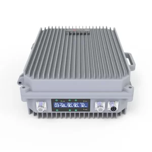a grey electronic device with a digital display